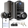 thumbnail image 1 of Veise Fingerprint Smart Knob Handle Lock, Keyless Entry, App Control, Electronic Digital Keypad, Auto Lock, Matte Black, 1 of 8