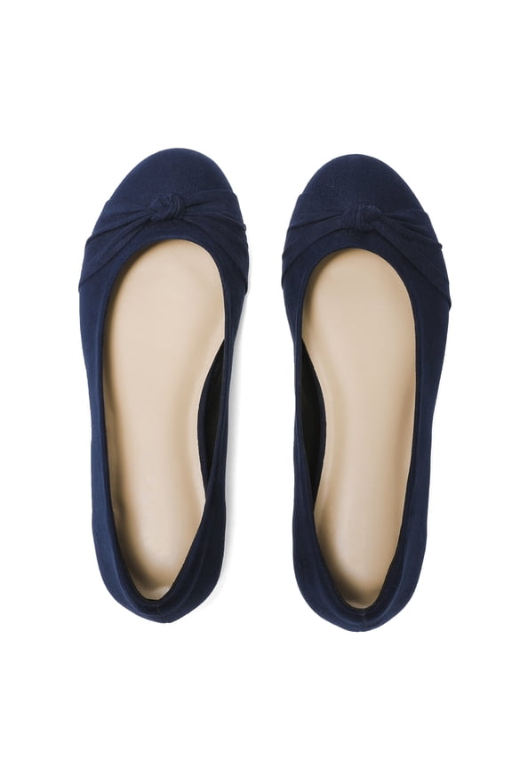 Women's Wide Width Flats Shoes - Round Toe Bow Comfortable Casual Ballet Shoes.