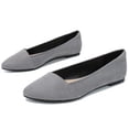thumbnail image 1 of Veittes Women's Wide Width Suede Ballet Flats - Pointed Toe, Anti-Slip Sole, Comfortable for Office., 1 of 7