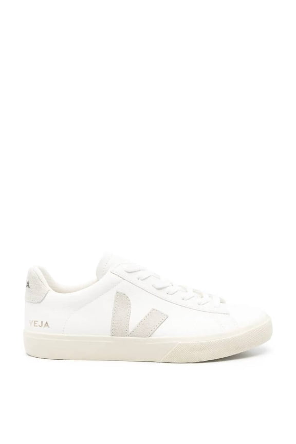 Leather Upper Sneakers With Suede Logo Accents White (Men's)