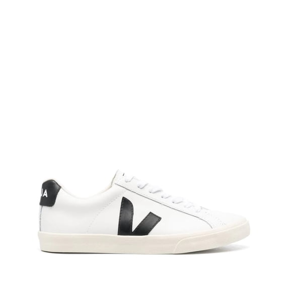 Veja Women's Esplar Logo Sneakers, Extra White/Black, 5 Medium US