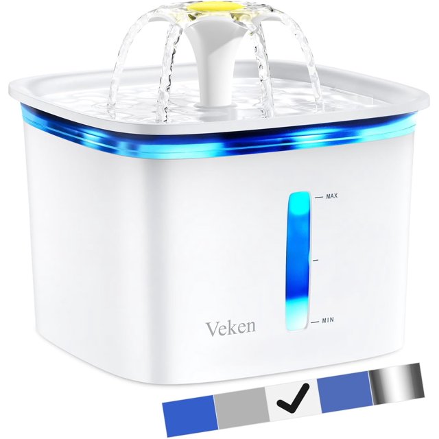 Veken 95oz/2.8L Pet Fountain, Automatic Cat Water Fountain Dog Water