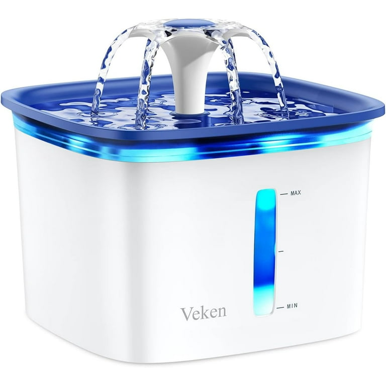 Veken 95oz/2.8L Pet Fountain, Automatic Cat Water Fountain Dog 