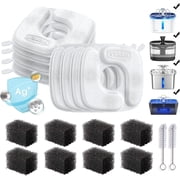 Veken Cat Water Fountain Filters, 8 Pack Replacement Filters & 8 Pack Replacement Pre-Filter Sponges Set for 85oz, 95oz, 108oz Automatic Pet Fountain Dog Water Dispenser