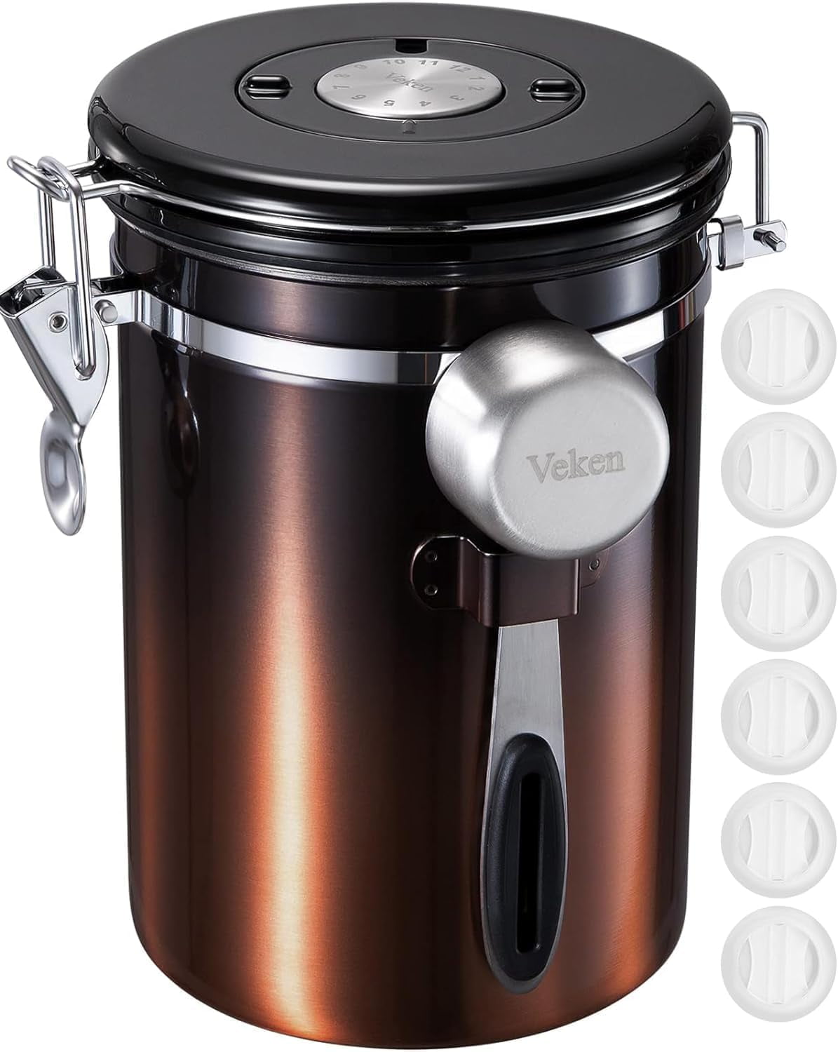 Veken Coffee Canister, Airtight Stainless Steel Food Storage Container