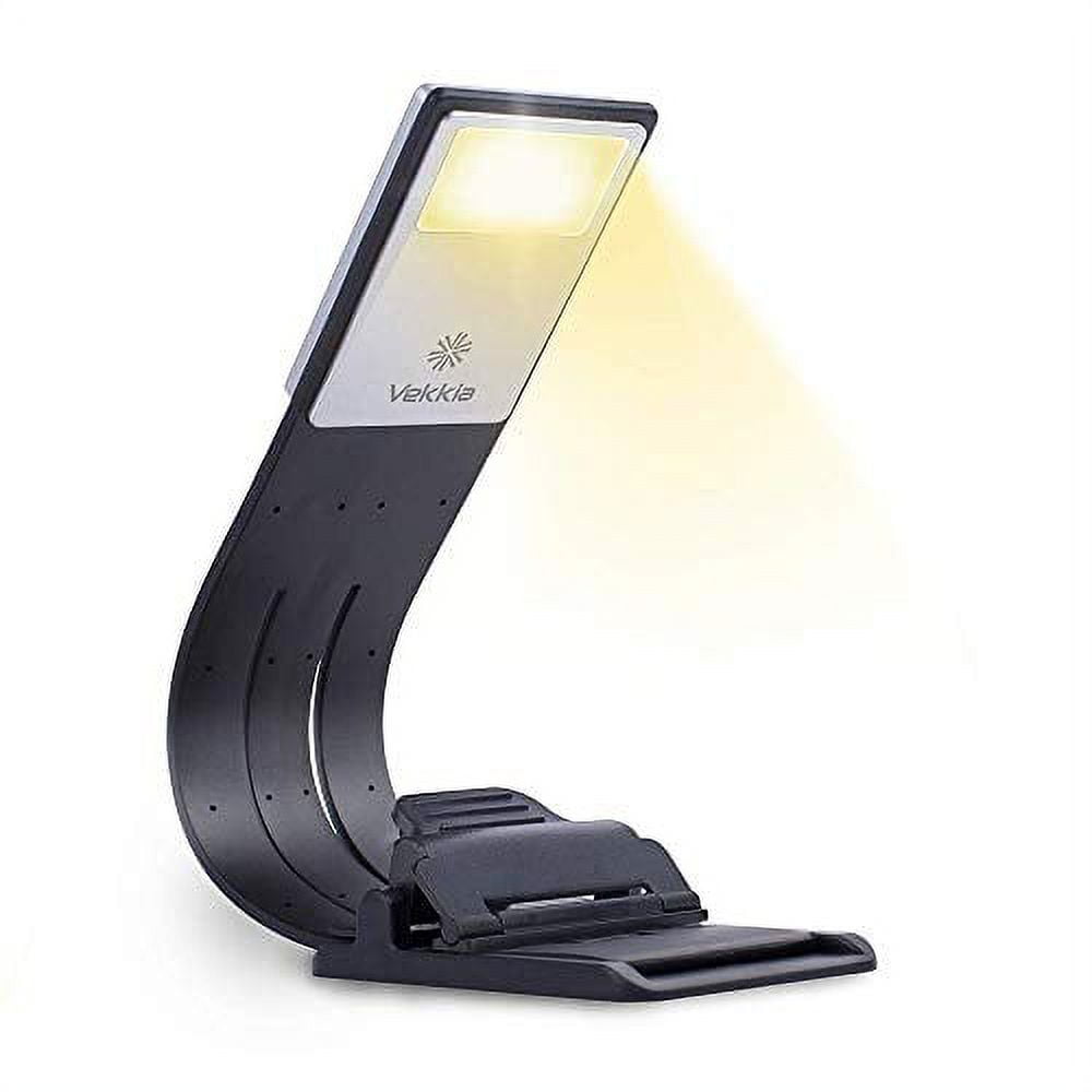 Vekkia Bookmark Book Light, Clip on Reading Lights for Books in Bed,  Infinite Brightness Levels, Soft Light Easy for Eyes, Built-in USB Cable  Easy Charge. Perfect for Avid Readers 