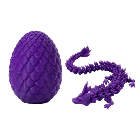 Vekome 12" 3D Printed Dragon,5" Dragon Egg,Full Articulated Dragon Crystal Dragon with Dragon Egg Action Figures, Gifts for Adults Kids