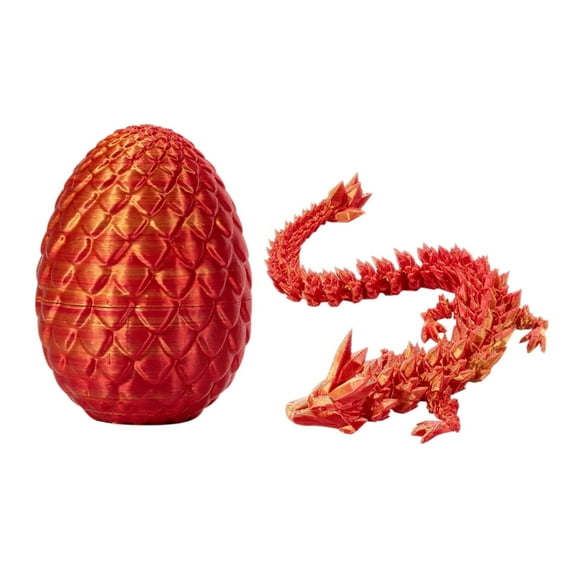 Vekome 3D Printed Dragon,Dragon Eggs with Dragon Inside, Dragon,3D Printed Articulated Dragon, New Full Articulated Dragon Dragon with Dragon Egg, Easter Gifts
