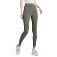 thumbnail image 1 of Vekome Butt Lifting Leggings Plus Size for Women Yoga Pants Seamless Solid Lightweight Running Tights Army Green 3XL, 1 of 3