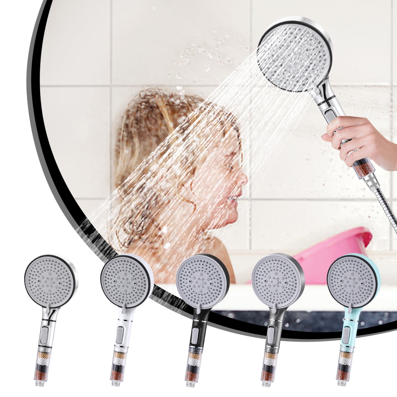 Vekome with Filtering Function Shower Head HighPressure Handheld Showerhead Hard Water High