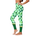 thumbnail image 1 of Vekome Green Butt Lifting Leggings Plus Size for Women St Patricks Day High Waisted Yoga Pants Seamless Clover Lightweight Running Tights XL, 1 of 8
