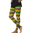 thumbnail image 1 of Vekome Leggings for Women Plus Size Mardi Gras High Waisted Yoga Pants Seamless Striped Lightweight Running Tights Multicolor L, 1 of 7