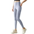 thumbnail image 1 of Vekome Leggings for Women Plus Size with Pockets Butt Lift Yoga Pants Seamless Solid Lightweight Running Tights Sky Blue M, 1 of 3