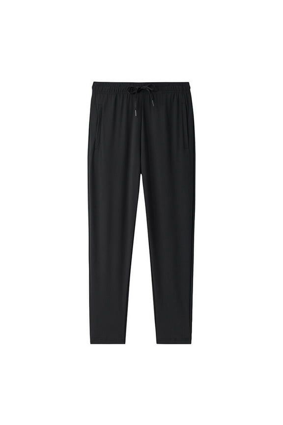 Lounge Pants Men Big and Tall Elastic Waist Pants with Drawstring Viscose Lightweight Tapered Casual Trousers Loose Bottoms Pockets