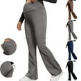 thumbnail image 1 of Vekome Maternity Leggings Flare for Women High Waisted Yoga Pants Seamless Solid Lightweight Tights Gray L, 1 of 7