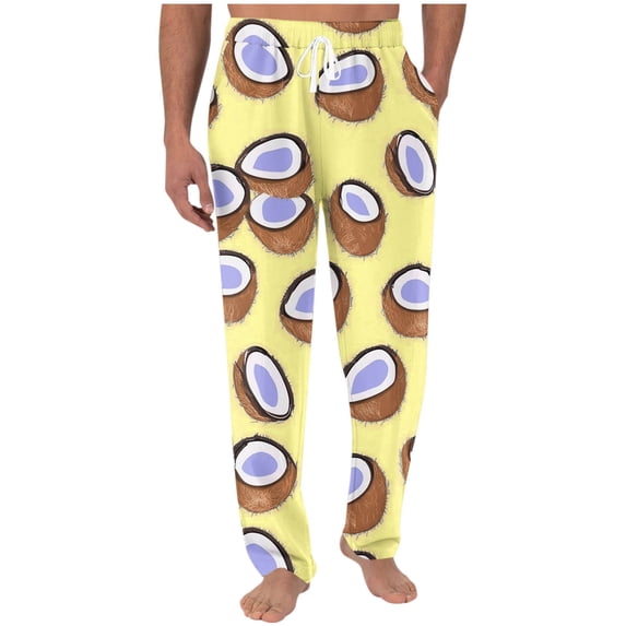 Vekome Mens Pants Casual Comfy Big and Tall Elastic Waist Pants with Drawstring Lightweight Straight Leg Trousers Graphic Loose Bottoms Pockets