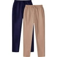 thumbnail image 1 of Vekome Mens Pants Casual Elastic Waist Big and Tall 2 Pack Pants with Drawstring Lightweight Tapered Trousers Loose Bottoms, 1 of 7