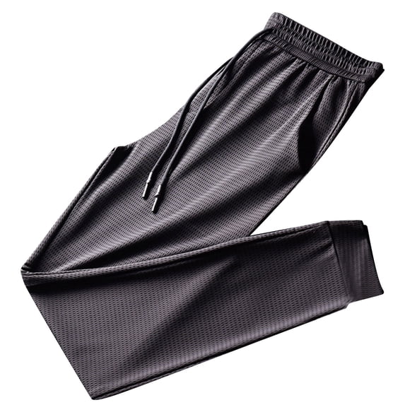 Vekome Pants for Men Big and Tall Elastic Waist Pants with Drawstring Lightweight Tapered Casual Trousers Loose Bottoms