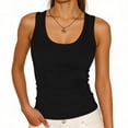 thumbnail image 1 of Vekome Plus Size Tank Tops for Women Sleevelss Plus Size Basic Shirts Slim U Neck Casual Tee Shirts Ribbed Solid Color Summer Pullover Tops, 1 of 6