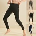 thumbnail image 1 of Vekome Running Leggings for Men Yoga Pants Seamless Solid Fleece Tights Black L, 1 of 8