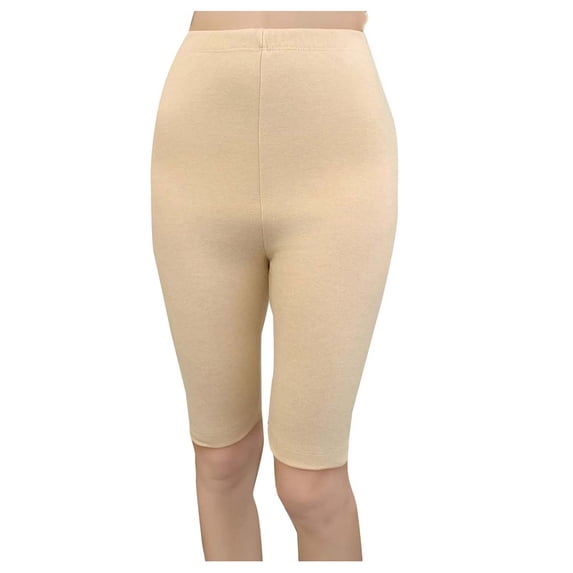 Vekome Running Leggings for Women High Waisted Yoga Pants Seamless Solid Lightweight Tights Beige M