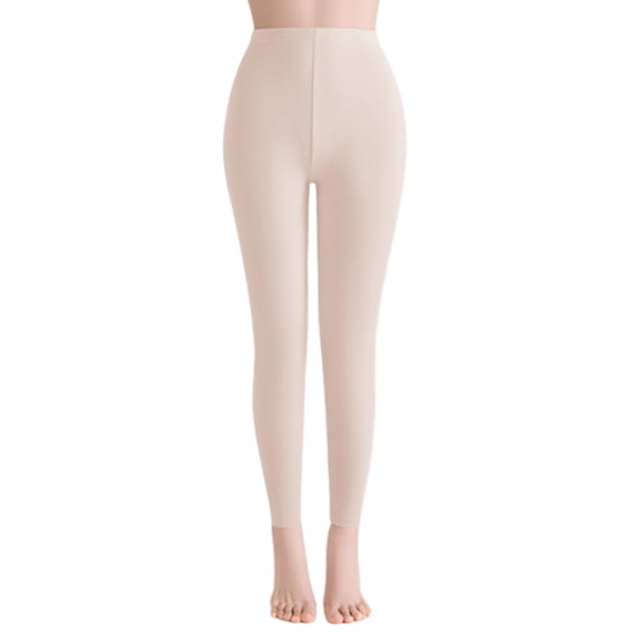 Vekome Running Leggings for Women Yoga Pants Seamless Solid Lightweight Tights Beige M