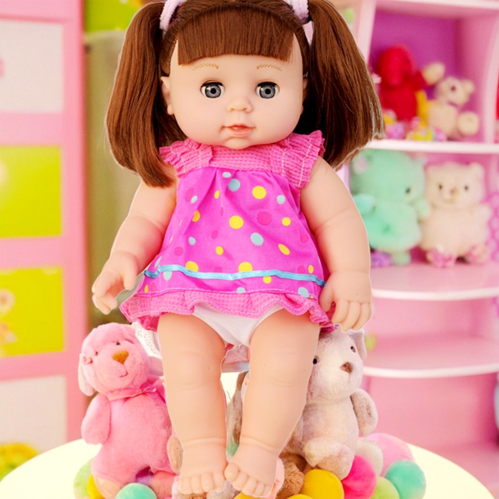 Vekome Voice Blinking Talking Vinyl Simulation Doll Soft Rubber Baby ...