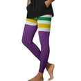 thumbnail image 1 of Vekome Womens Leggings Plus Size Mardi Gras High Waisted Yoga Pants Seamless Striped Lightweight Running Tights Multicolor L, 1 of 7