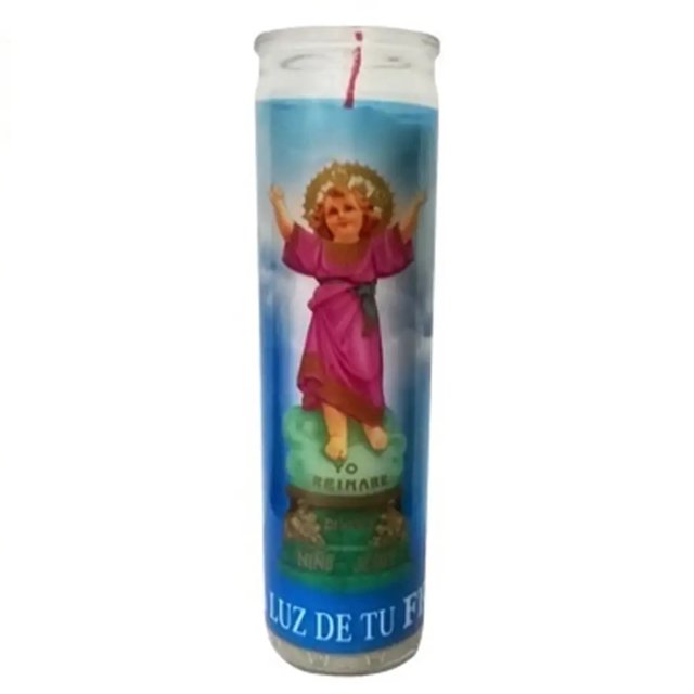Vel Mex Divino Niño Jesus White Candle tall Case 12 Units