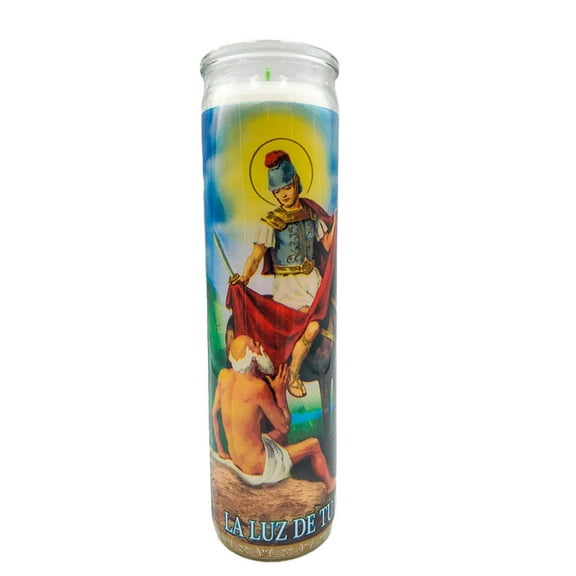 Vel Mex San Martin Caballero Ceremonial White Candle Gigante cup