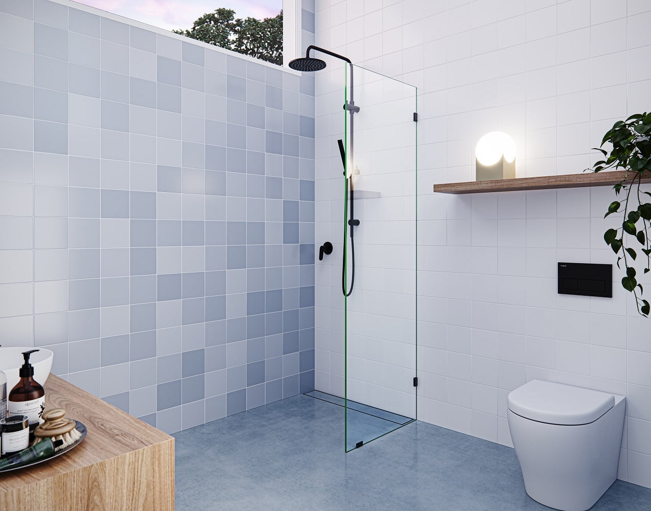 Vela 20 in. x 78 in. Glass Shower Panel - Single Fixed Panel - Walmart.com