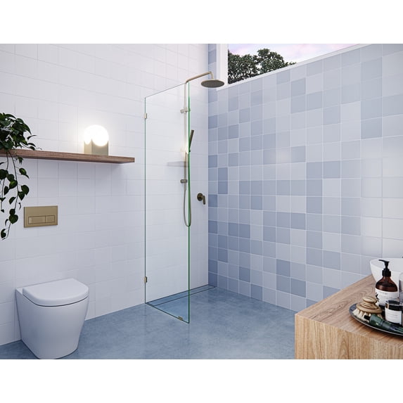 Vela 24.5 in. x 78 in. Glass Shower Panel Single Fixed Panel