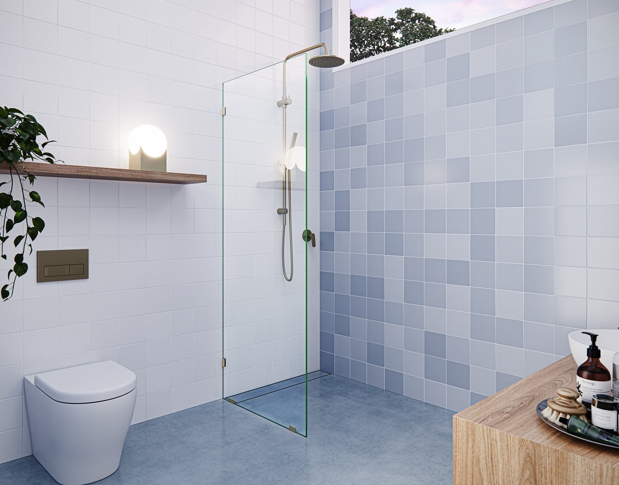 Vela 26 in. x 78 in. Glass Shower Panel Single Fixed Panel