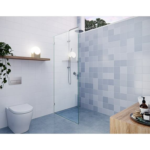 Vela (32.5x78) in. Glass Shower Panel - Single Fixed Panel