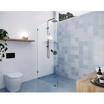 Vela 35.5 in. x 78 in. Glass Shower Panel Single Fixed Panel