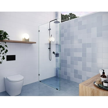 Vela 35.5 in. x 78 in. Glass Shower Panel Single Fixed Panel