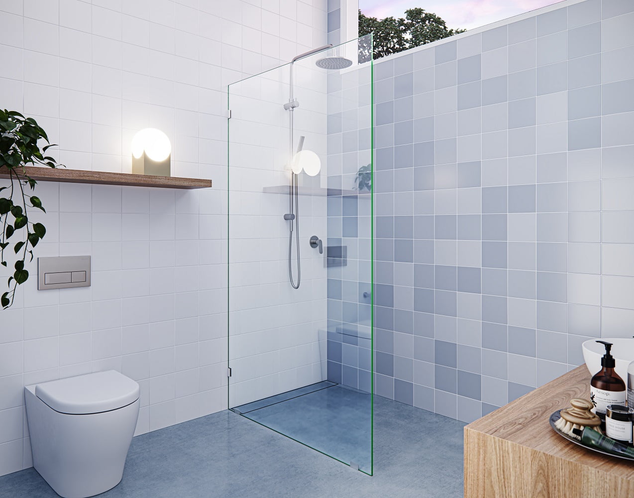Vela 41 in. x 78 in. Glass Shower Panel Single Fixed Panel - Walmart.com
