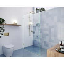 Vela 46 in. x 78 in. Glass Shower Panel - Single Fixed Panel
