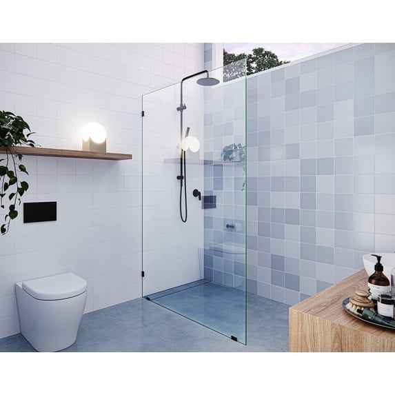 Vela 48 in. x 78 in. Glass Shower Panel Single Fixed Panel