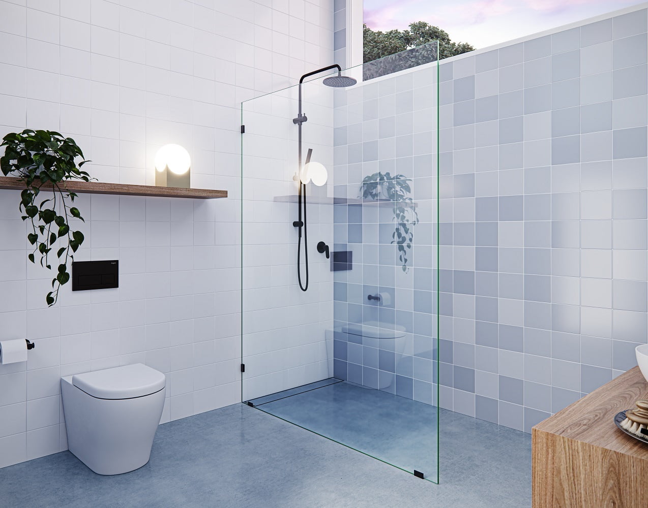 Vela 55 in. x 78 in. Glass Shower Panel Single Fixed Panel - Walmart.com