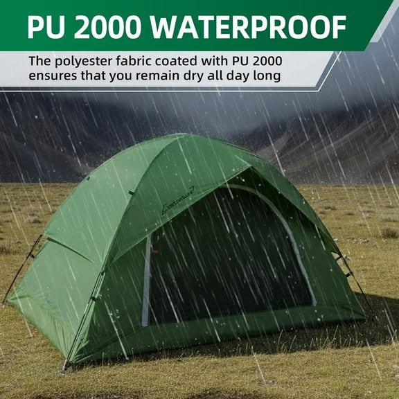 Vela Camping Tent for 2/4/6 Person - Waterproof Dome Tent for Camping