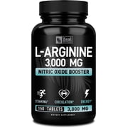 Zealot L-Arginine 3000mg per Serving, Nitric Oxide Support, 150 Tablets
