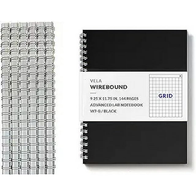 Vela Sciences W7B Expanded Wirebound Lab Notebook, 9.25 x 11.75 in (23