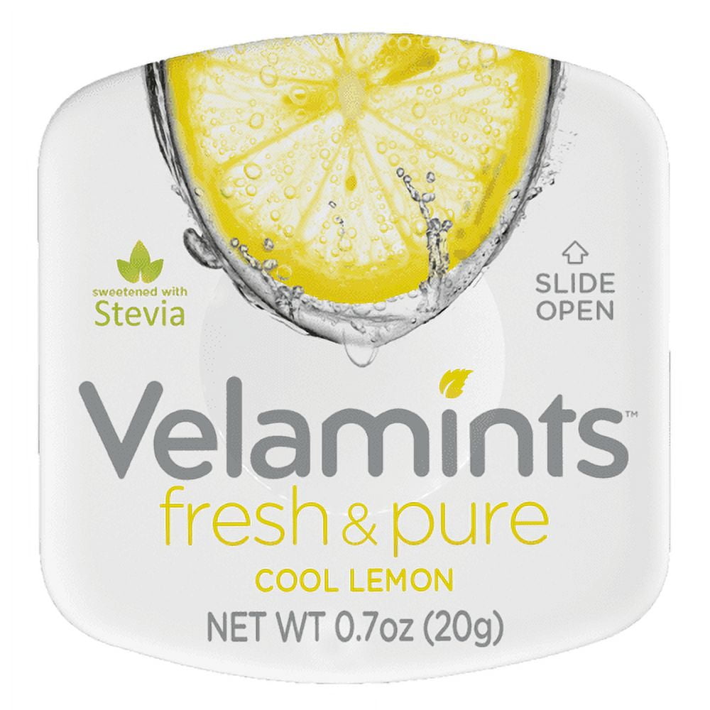 Velamints Fresh Cool Lemon Sugar Free Mints Tin Fresh Breath Mint