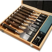 Velamnia 10-Piece Wood Chisels Set for Woodworking with Honing Guide & Sharpening Stone