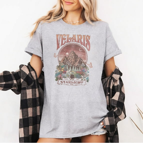 Velaris City of Starlight T-Shirt, Acotar Inspired T-Shirt, Night Court Fan Apparel, Fantasy Book Lover Gift, Multicolors, Size S-5XL
