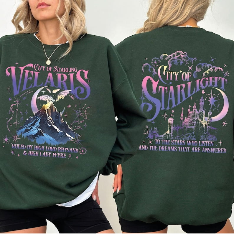 Velaris City Of Starlight Sweatshirt, ACOTAR Fan Pullover - View #5