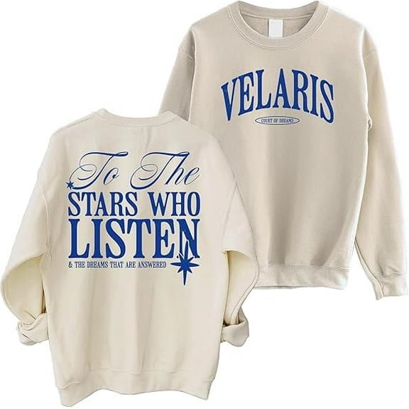 Velaris to The Stars Who Listen ACOTAR Sweatshirt - Night Court Rhysand Feyre Bookish Sweater