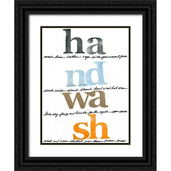 Velasquez, Deborah 12x14 Black Ornate Wood Framed with Double Matting Museum Art Print Titled - Laundry Lines III