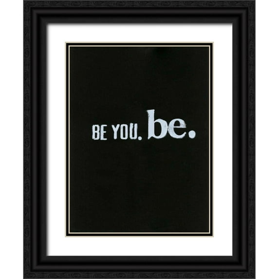Velasquez, Deborah 19x24 Black Ornate Wood Framed with Double Matting Museum Art Print Titled - Be Beautiful III